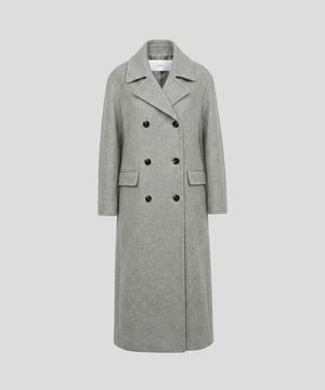 시그니처 더블 롱 코트 [그레이]