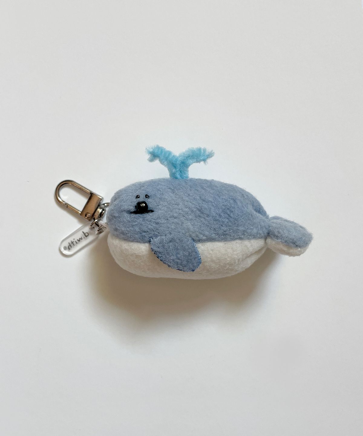 디위드(DWITH) 고래 비숑 인형 키링_블루(Blue)