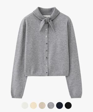 (우먼)데일리 미니멀 버튼 가디건(SET) - 6 COLOR