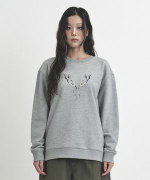 스태그 그래픽 크루 스웻 멜란지그레이