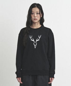 스태그 그래픽 크루 스웻 블랙