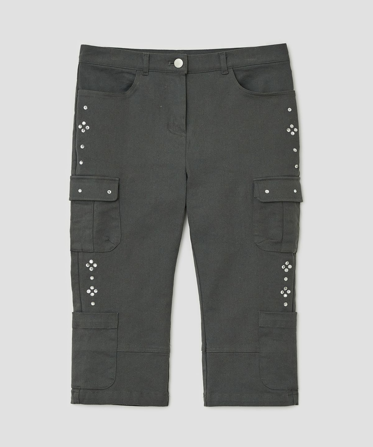 타입서비스(TYPESERVICE) Stone Capri Pants [Charcoal]