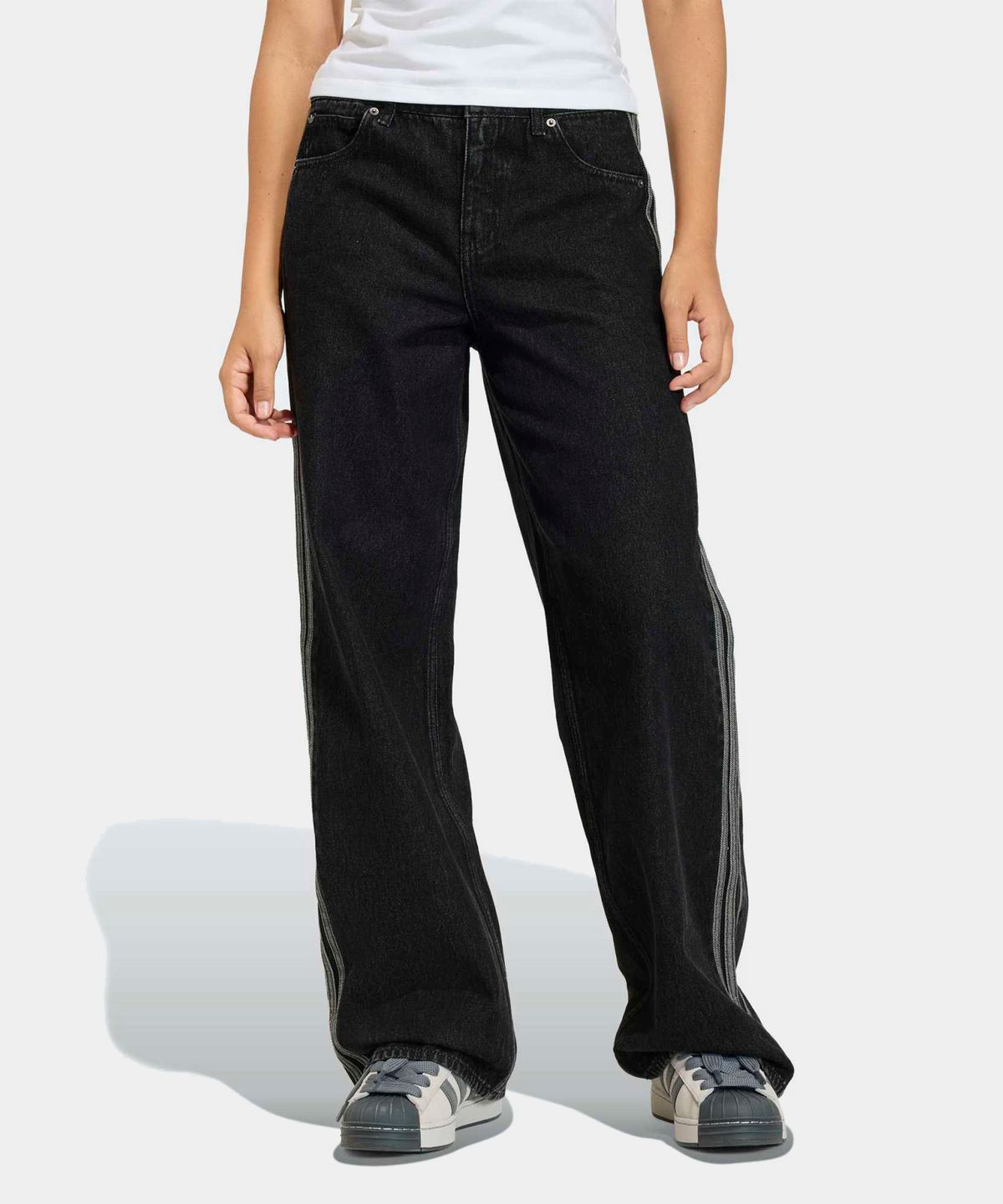 아디다스(ADIDAS) 파이어버드 ADILENIUM 트랙 팬츠 데님 - 블랙 / KD2909