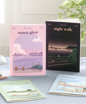 일상집 유선노트 A5 4종 세트 라인 줄 공책