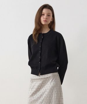 [26SS Ver.] 에센셜 라운드 가디건_Ink Black
