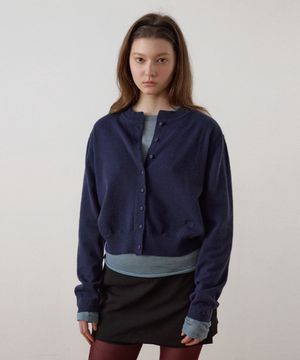 [26SS Ver.] 에센셜 라운드 가디건_Deep Navy
