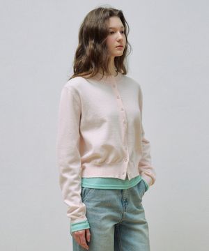 [26SS Ver.] 에센셜 라운드 가디건_Pastel Pink