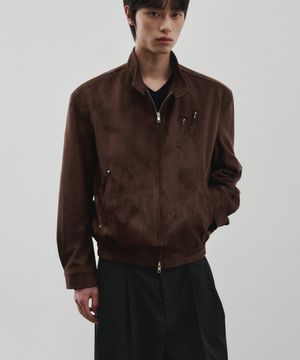 디파인드 스웨이드 해링턴 자켓 [브라운]