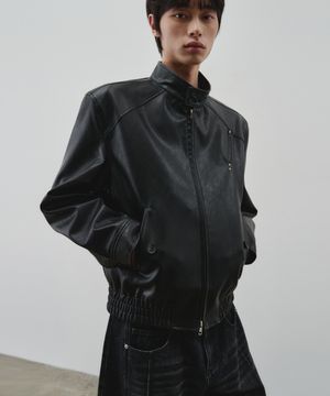 디파인드 레더 해링턴 자켓 [블랙]