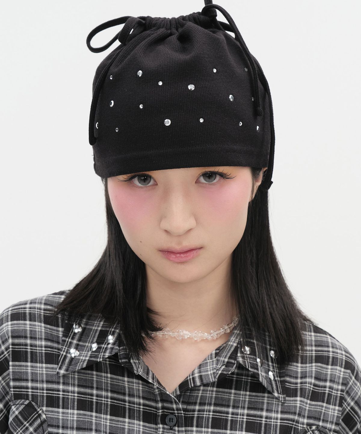 타입서비스(TYPESERVICE) Hotfix Drawstring Beanie [Black]
