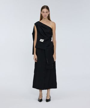 Tied detail long skirt