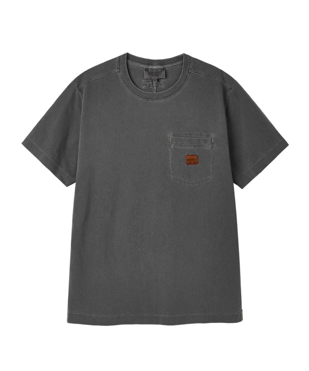브롬톤 런던(BROMPTON LONDON) PIGMENT DYEING HALF SLEEVE T-SHIRT - CHARCOAL (P265UTS430)
