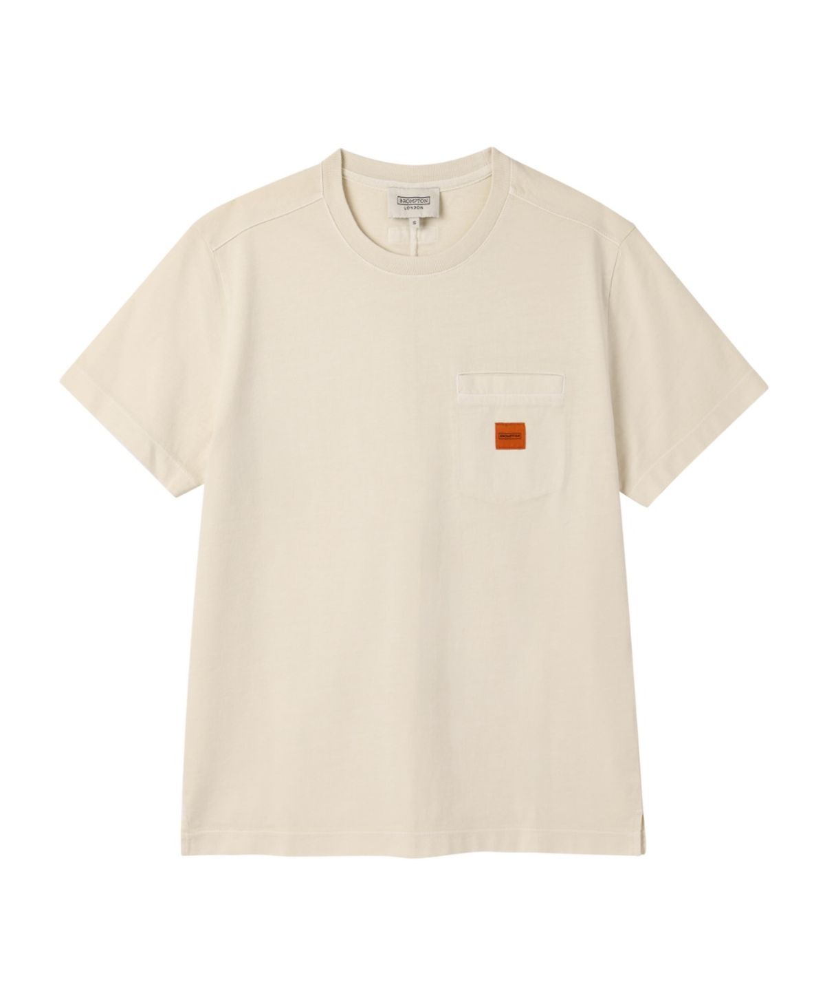 브롬톤 런던(BROMPTON LONDON) PIGMENT DYEING HALF SLEEVE T-SHIRT - CREAM (P265UTS430)
