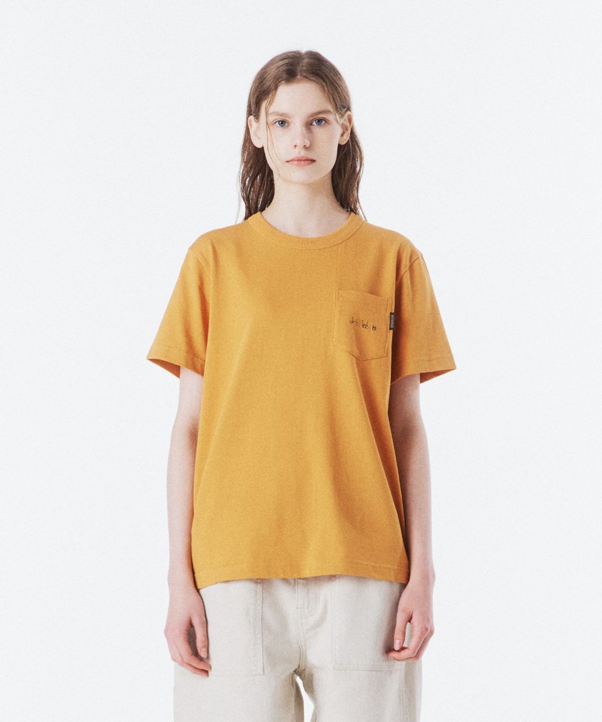 브롬톤 런던(BROMPTON LONDON) BASIC HALF SLEEVE T-SHIRT - ORANGE (P265UTS101)