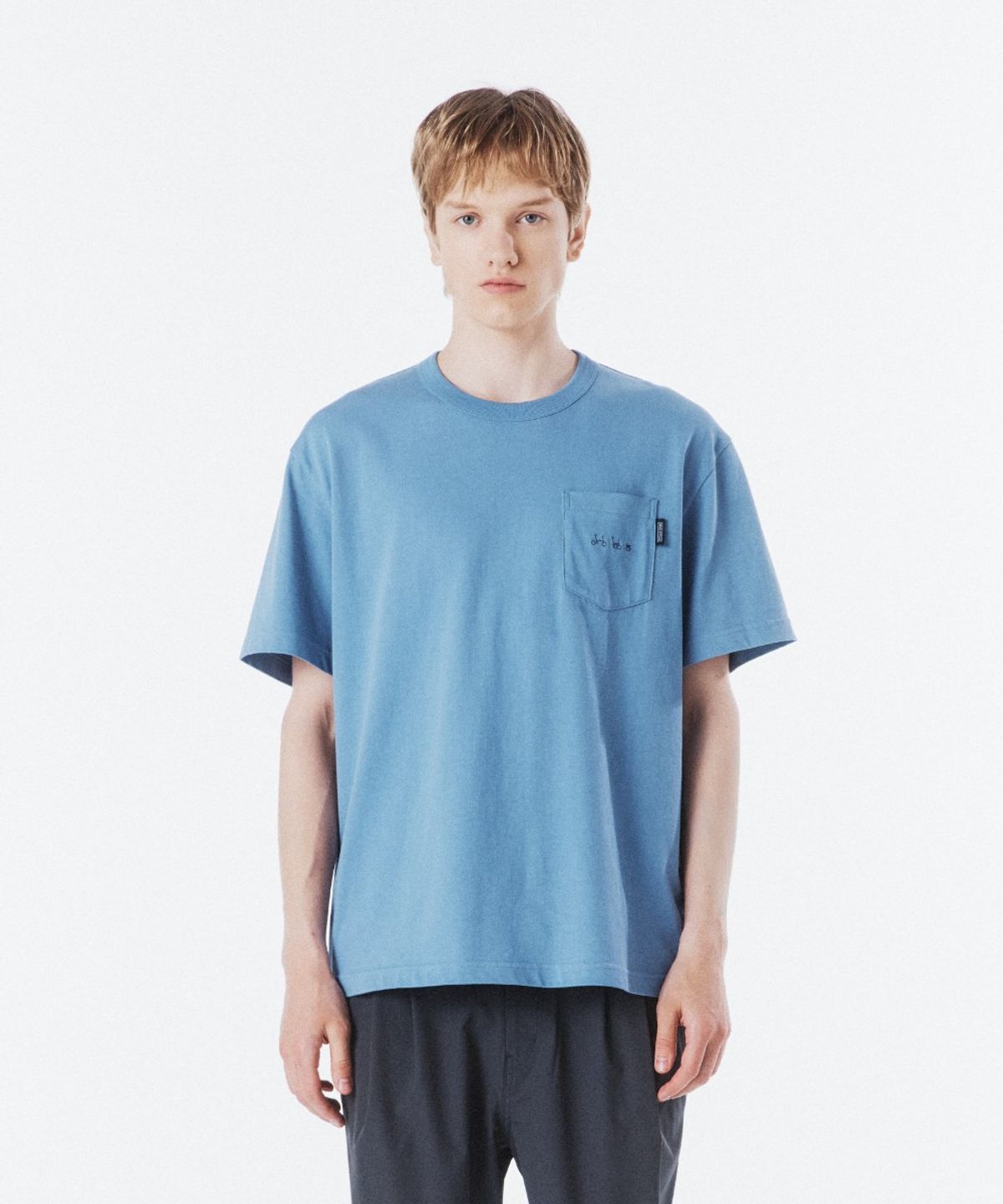브롬톤 런던(BROMPTON LONDON) BASIC HALF SLEEVE T-SHIRT - BLUE (P265UTS101)