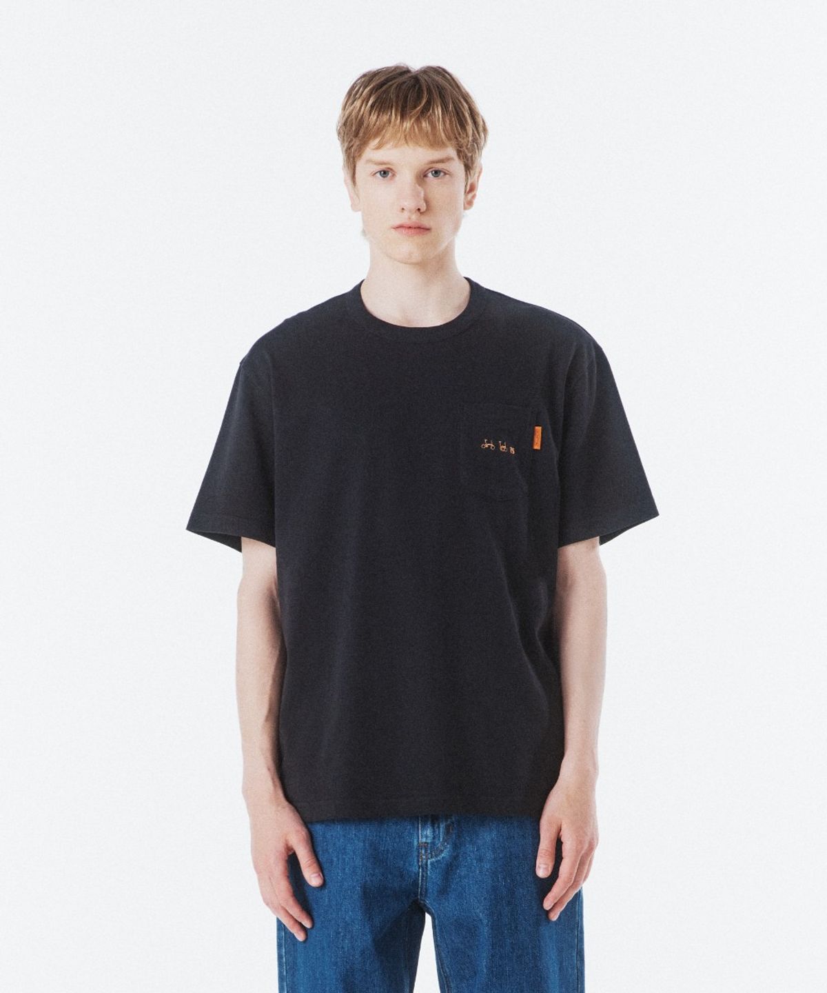 브롬톤 런던(BROMPTON LONDON) BASIC HALF SLEEVE T-SHIRT - BLACK (P265UTS101)