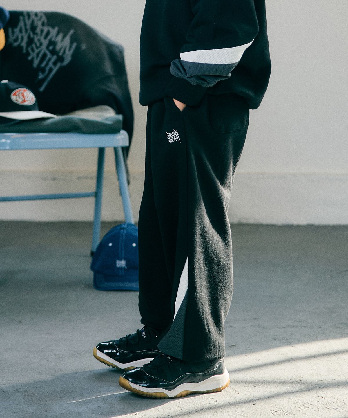 브라운브레스 키즈(BROWNBREATH KIDS) KIDS COLOR BLOCK PANTS - BLACK