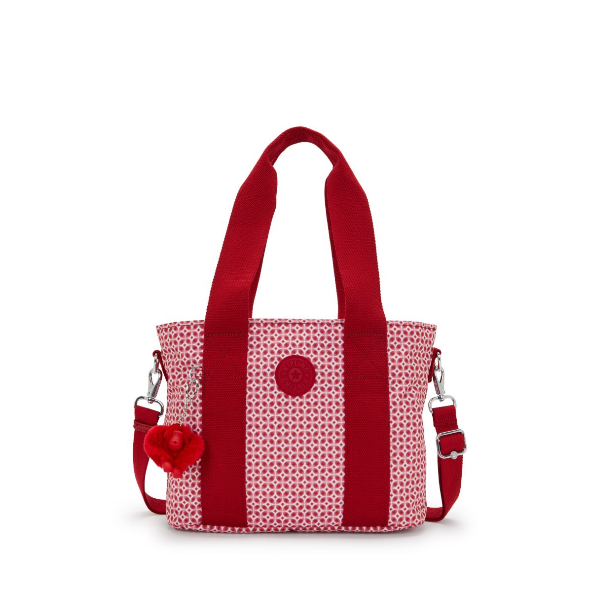 키플링(KIPLING) 토트백 민타 M 업 Ruby Tile Prt