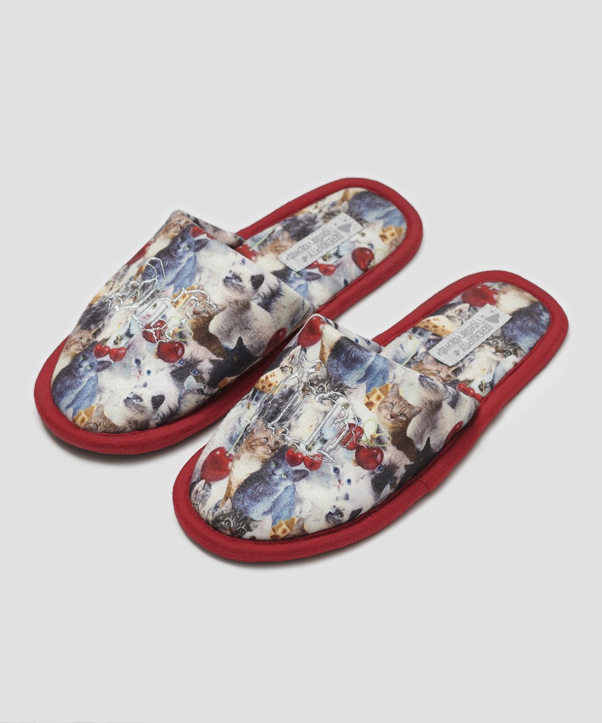 타입서비스(TYPESERVICE) New Cats Room Slippers [Red]