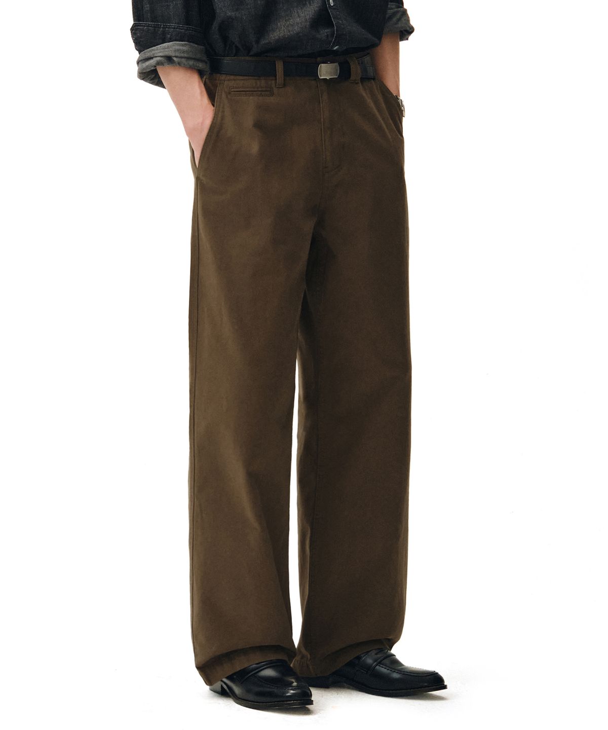 데케트(DECET) Officer Semi Wide Pants DCPT069Brown