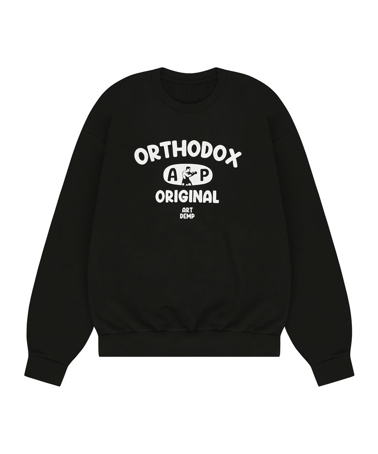 아트템프 기모 맨투맨 ORTHODOX SWEATSHIRTS (BLACK)