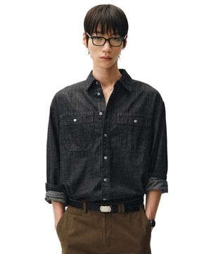 Relax Work Denim Shirts DCSH014Black