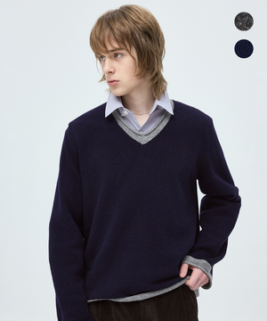 [스토커즈 pick] 롤 브이넥 니트