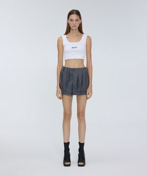 Tuck mini skirt