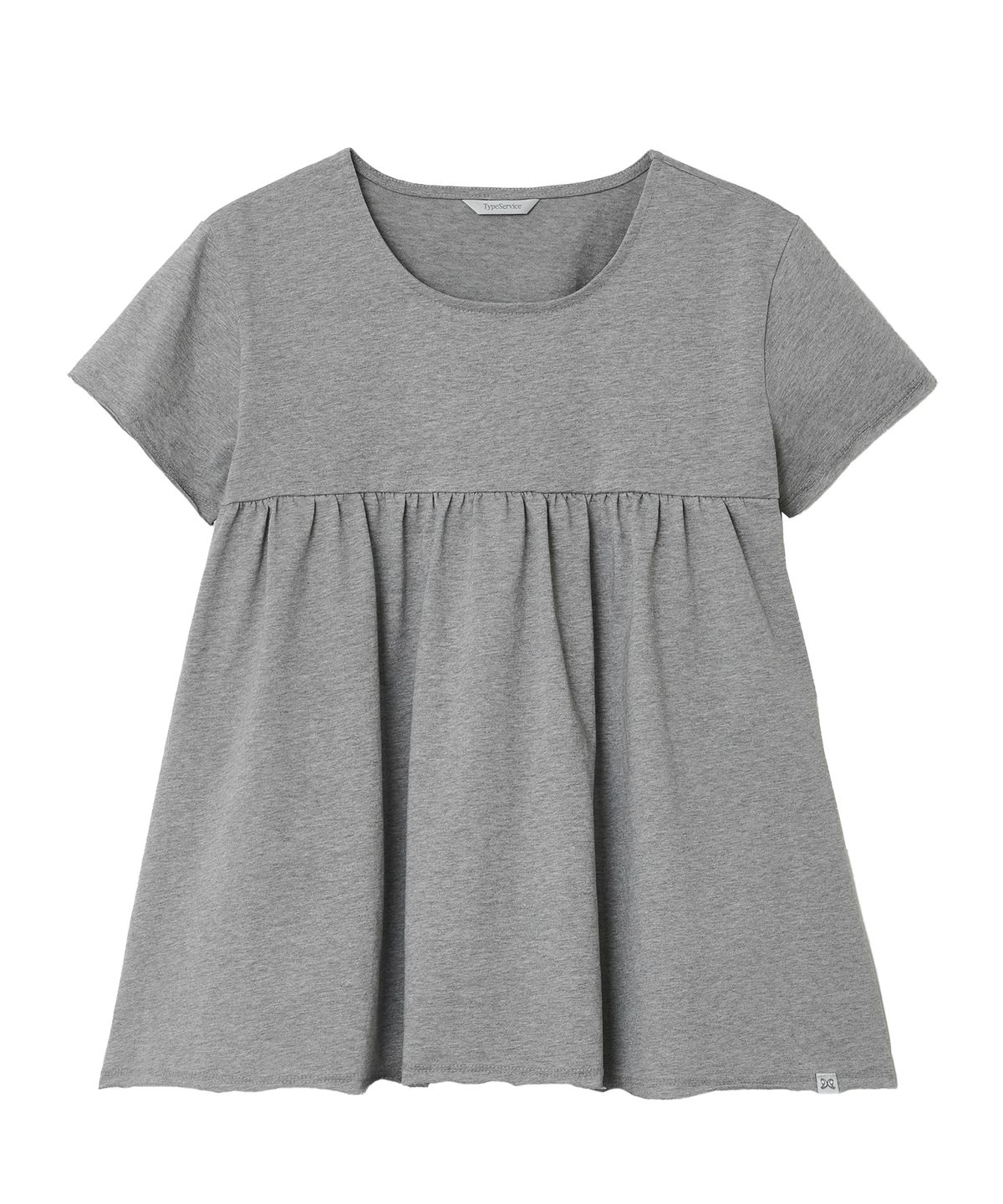 타입서비스(TYPESERVICE) Gathered Shirring Top [Gray]