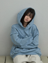 Vintage Reverse Hoodie Sky Blue