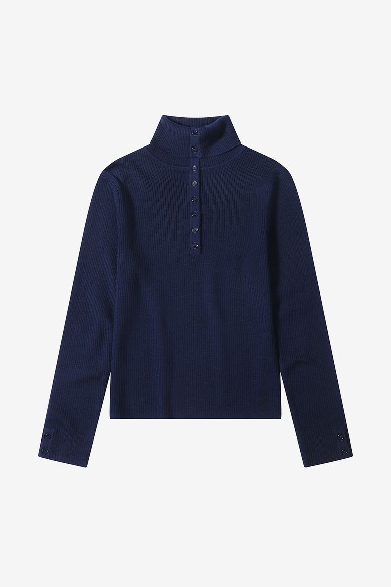SOMAR-HIGH NECK SWEATER_Navy