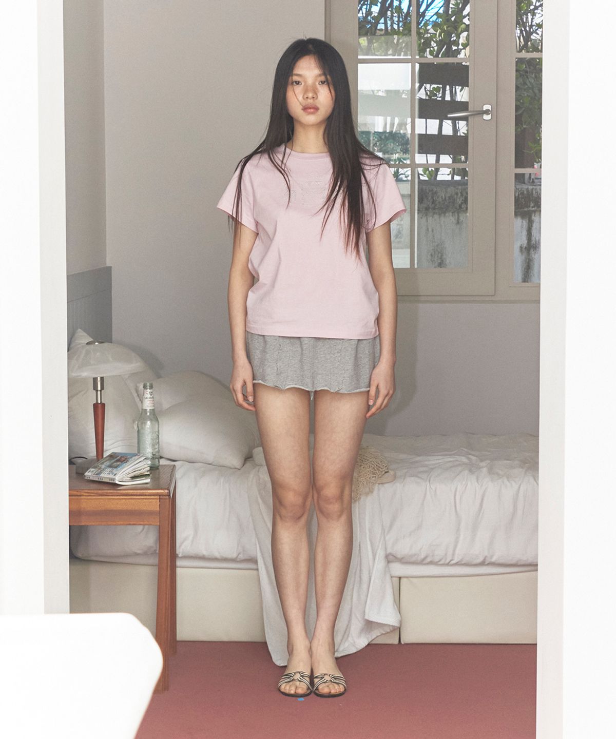 영마일웨어(0MILEWEAR) 디너 테이블 티셔츠 (pink)