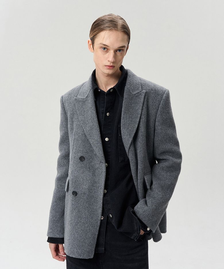 DOUBLE BREASTED WOOL JACKET