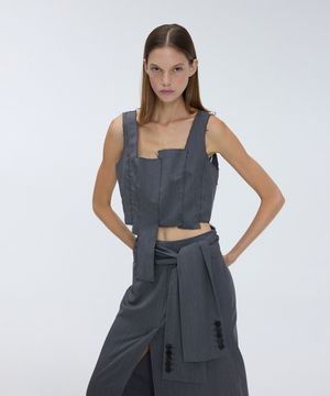 Patchwork sleeveless top