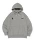 크랙 스티치 포인트 로고 후드 티셔츠 (그레이)