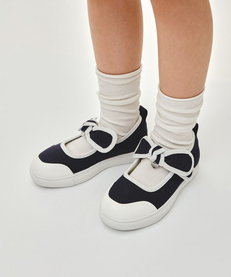 KIDS W RIBBON MARYJANE SNEAKERS navy