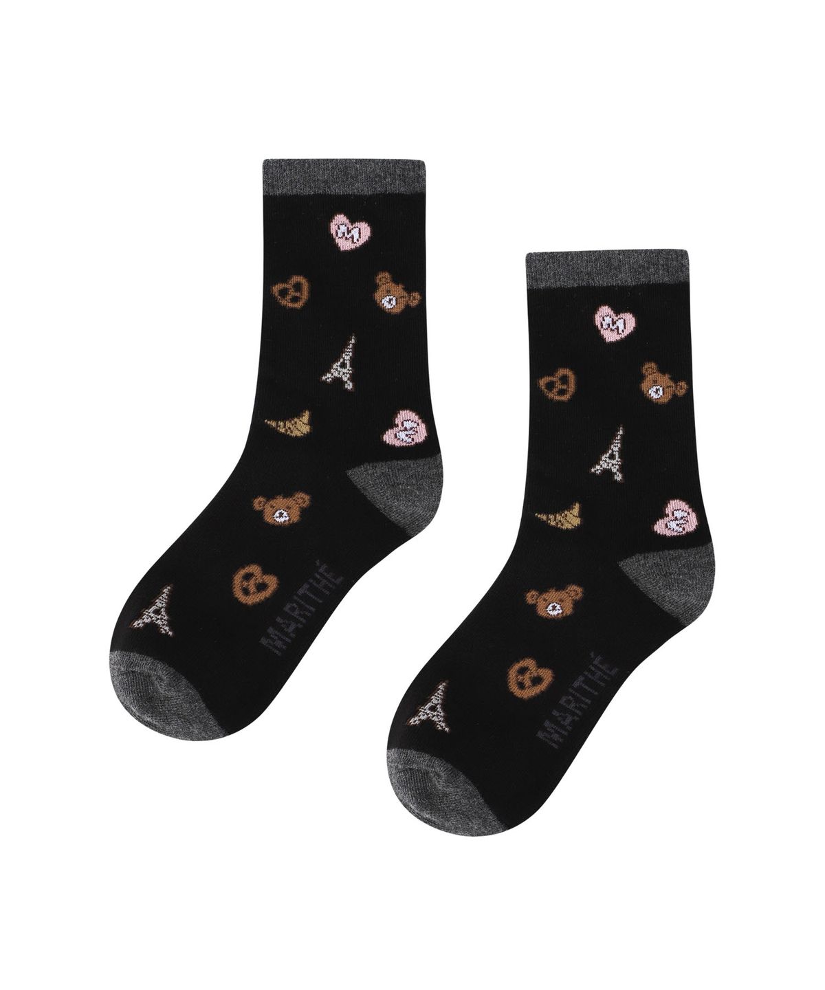 마리떼 키즈(MARITHÉ KIDS) KIDS ALL OVER PATTERN SOCKS black