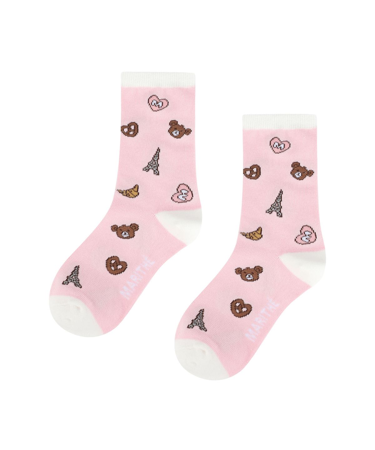 마리떼 키즈(MARITHÉ KIDS) KIDS ALL OVER PATTERN SOCKS pink