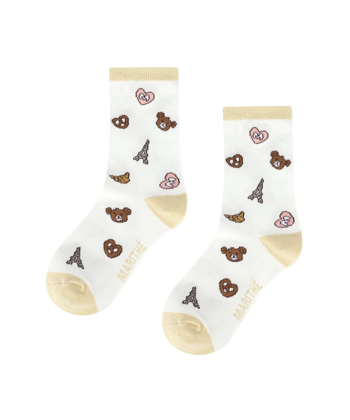 마리떼 키즈(MARITHÉ KIDS) KIDS ALL OVER PATTERN SOCKS ivory