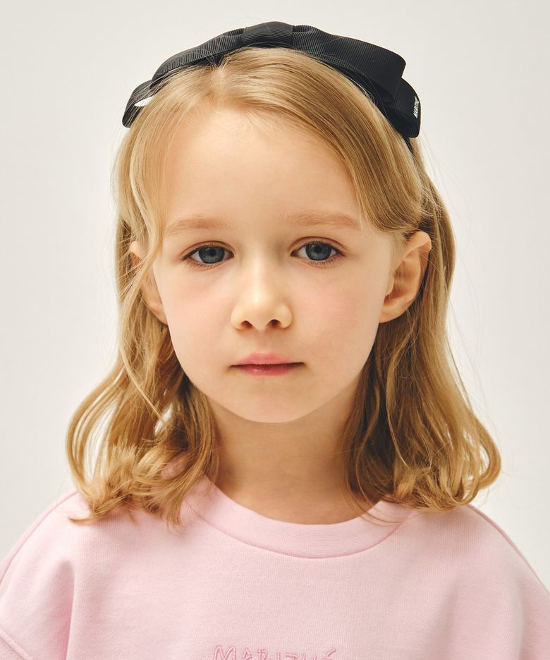 KIDS W RIBBON HAIR BAND black