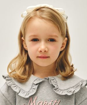 KIDS W RIBBON HAIR BAND cream