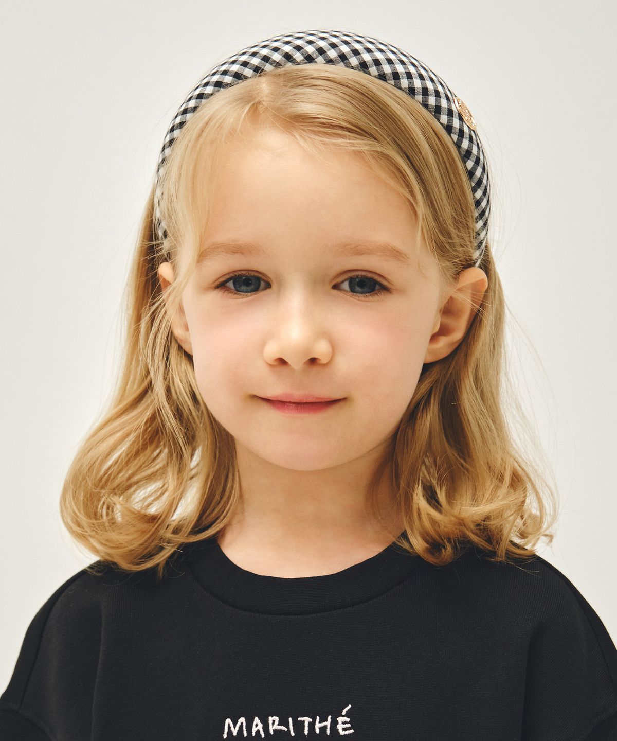 마리떼 키즈(MARITHÉ KIDS) KIDS W METAL CIRCLE LOGO HAIR BAND black
