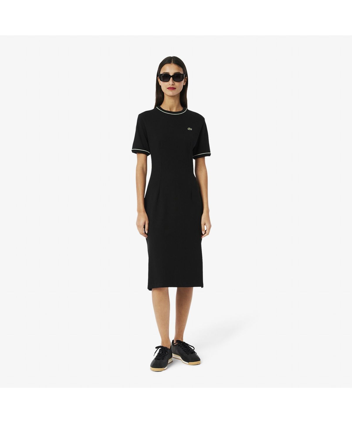 라코스테(LACOSTE) 여성 에센셜 핏앤플레어 티셔츠 드레스 EF9988-55G M1Y