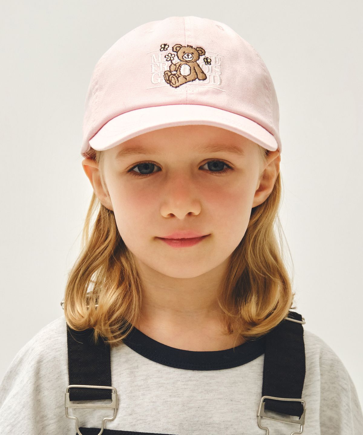마리떼 키즈(MARITHÉ KIDS) KIDS BEAR CLASSIC LOGO BALL CAP pink
