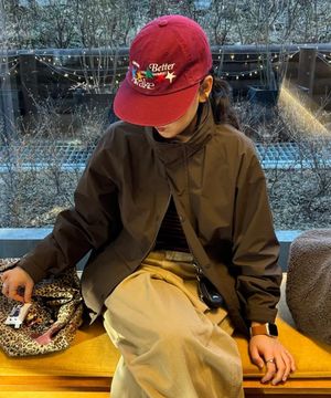 멀티 스타 워싱 캡_BURGUNDY