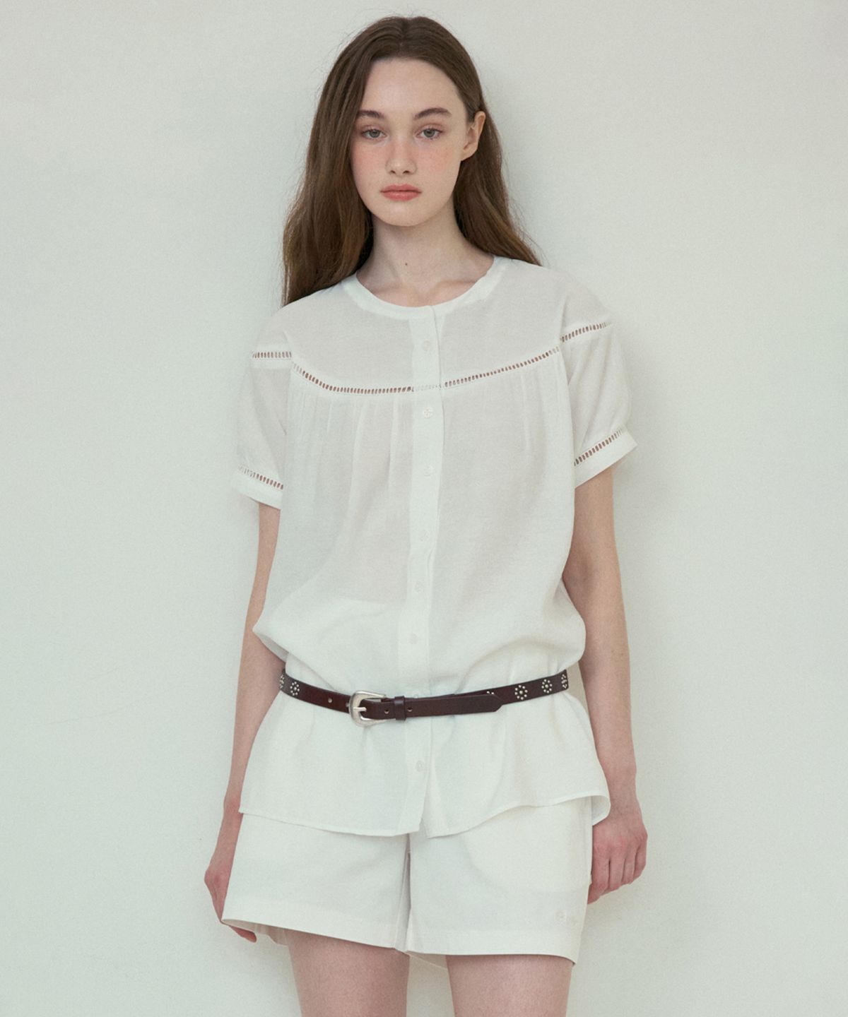아우어노스텔지아(OURNOSTALGIA) boho lace blouse_Ivory(O25-BL03)