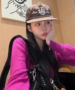 VTG 타이포 5패널 워싱 캡_BROWN