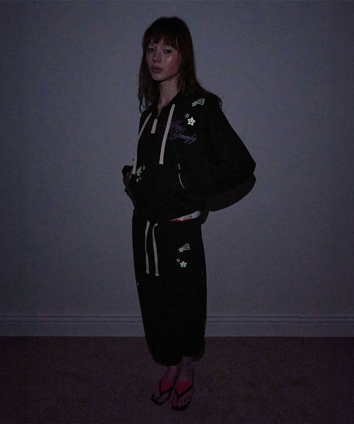 스컬프터(SCULPTOR) Glow In The Dark Sweatpants Black