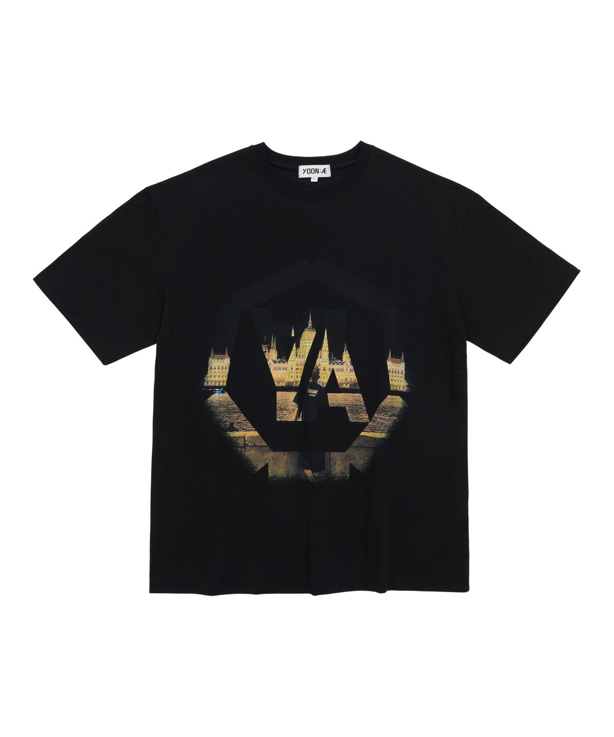 윤 애(YOON AE) Mezzotint Scenery T-Shirt (Black)