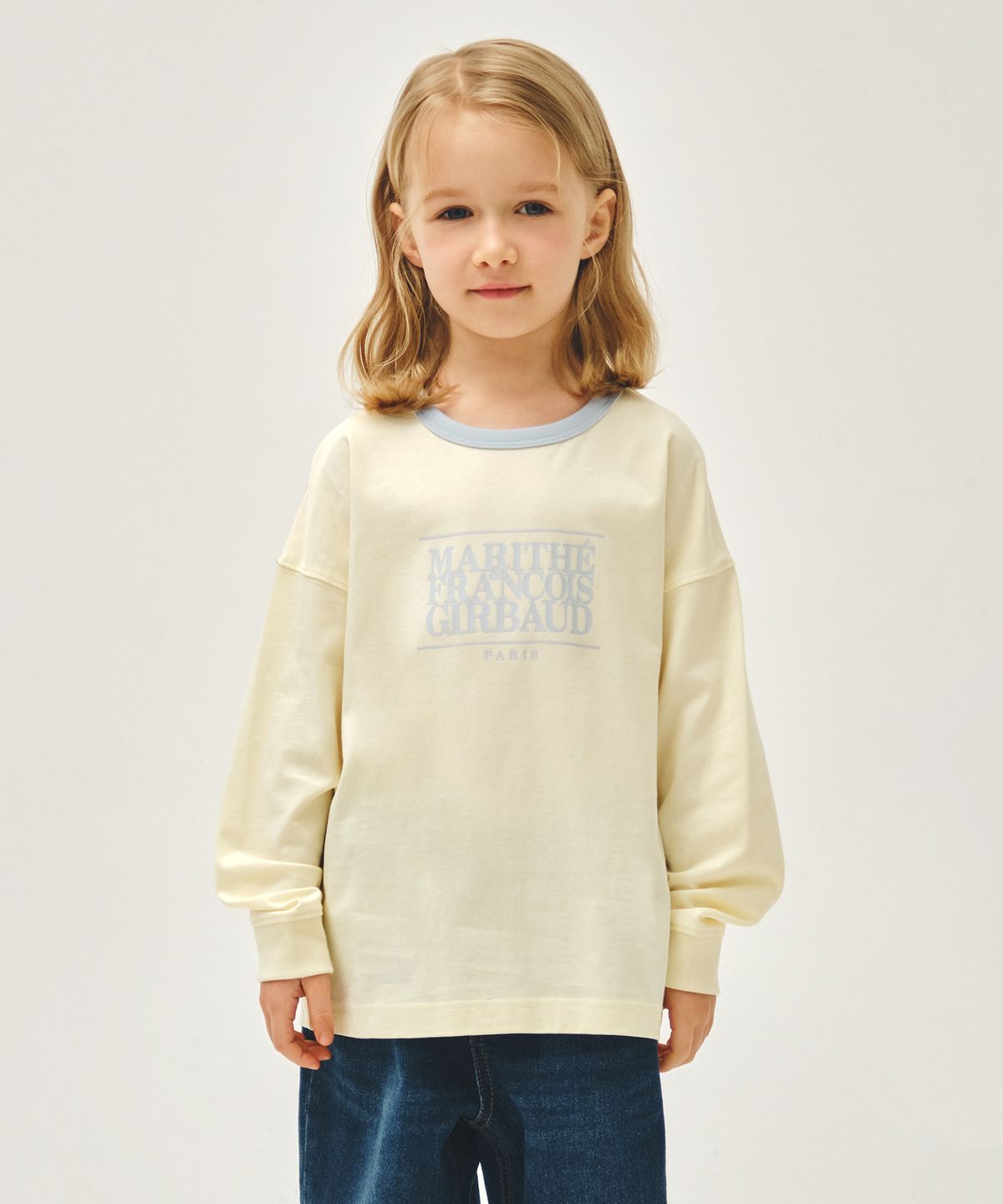 마리떼 키즈(MARITHÉ KIDS) KIDS CLASSIC LOGO LONG SLEEVE TEE yellow